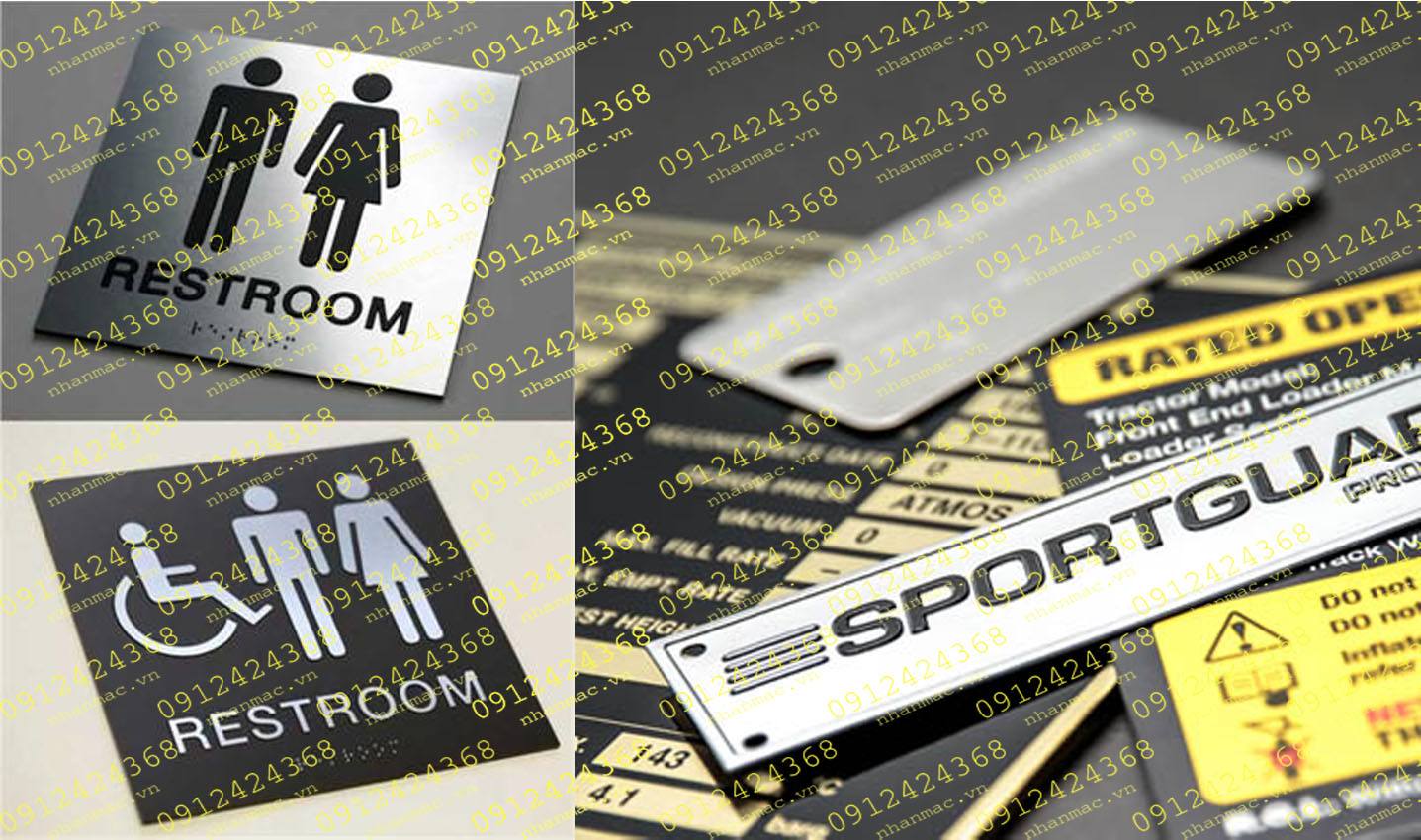 AM22-Ra đời nhiều loại Tem nhãn mác Inox ăn mòn nét chìm nổi chịu thời tiết hóa chất