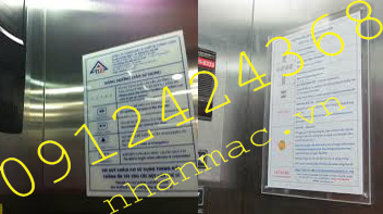 B1- Thang máy được gan Biển bảng chỉ dẫn- hướng dẫn sử dụng thang máy