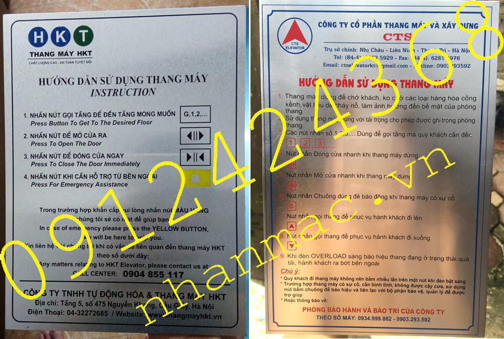 B3-Biển bảng chỉ dẫn- hướng dẫn sử dụng thang máy hiện diện ở mọi nơi
