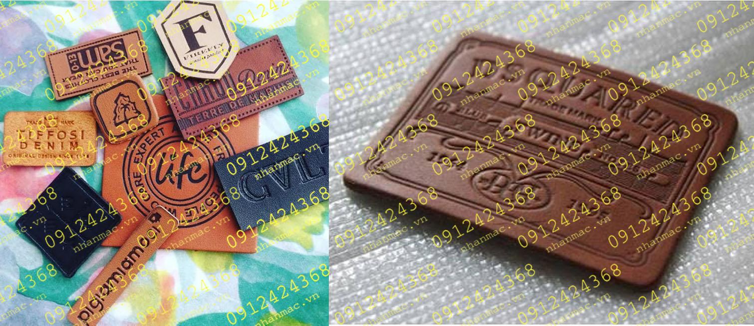 DA1-Tem da làm nhãn mác Logo thời trang quần áo ba lô túi xách giúp giới thiệu thương hiệu