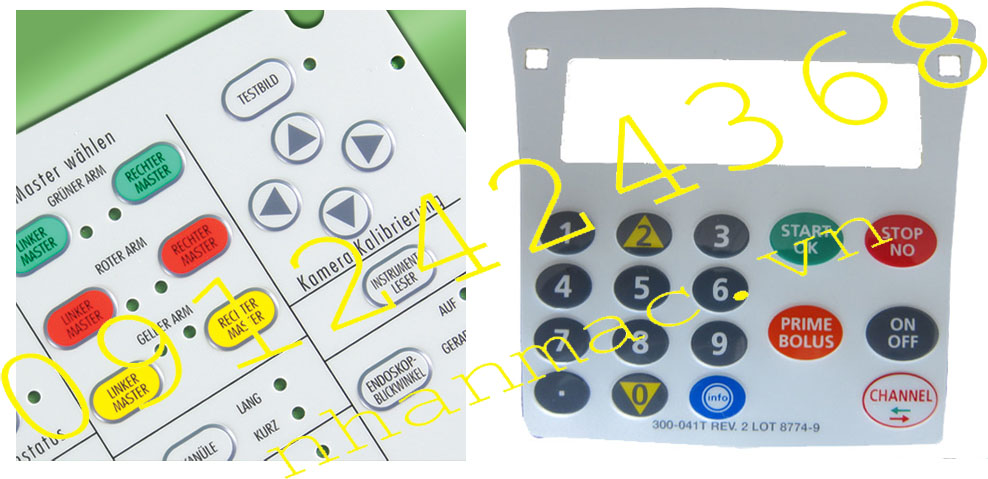 4-Tem nhãn mác decan phím bấm mềm hệ điều khiển điện tử 2