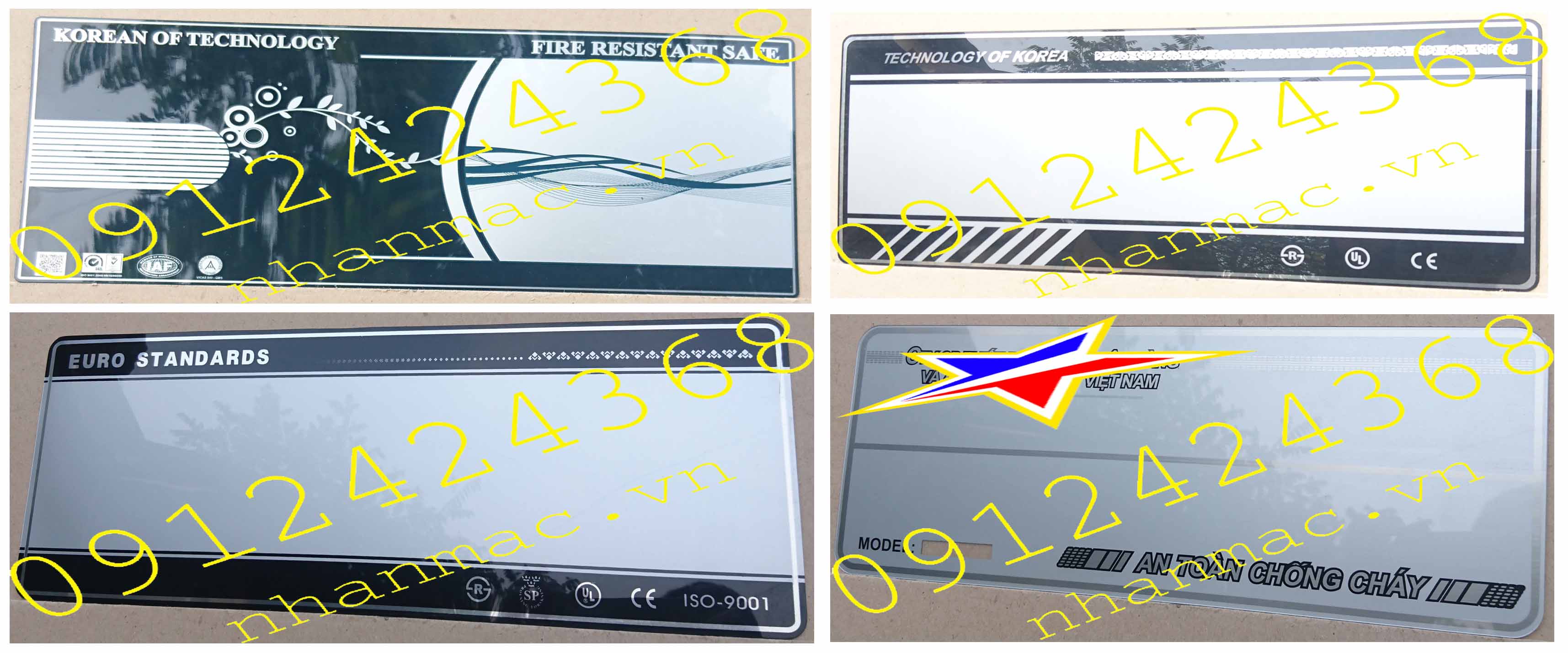 KB10-Tem nhãn mác mặt nạ mặt ốp két sắt két bạc 8