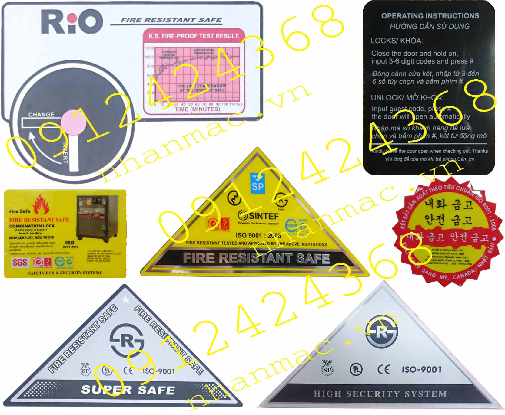 KB2-Tem góc tem nhãn sơ đò chịu nhiệt két sắt nhựa