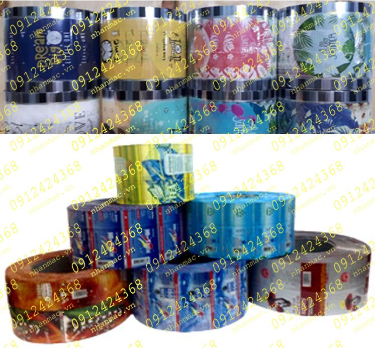 LNC21- Labels tem nhãn mác in cuộn làm từ màng co nylon đơn PP