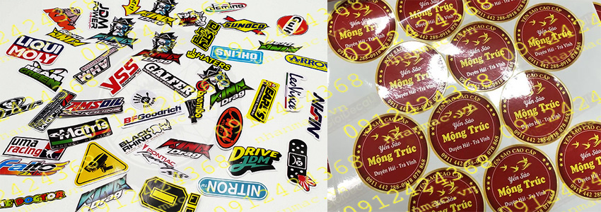 LTN11- Labels nhãn dán tem nhựa - mác giấy in trên vật liệu Decal nhựa có nhiều ƯĐ