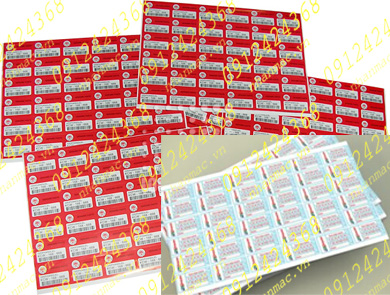 LTN22- Labels nhãn dán tem nhựa  mác giấy in trên Decal được GC Cắt rời