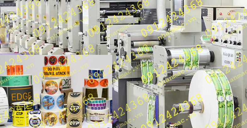 LTN24- Labels nhãn dán tem nhựa - mác giấy in trên vật liệu Decal bằng kỹ thuật Offset