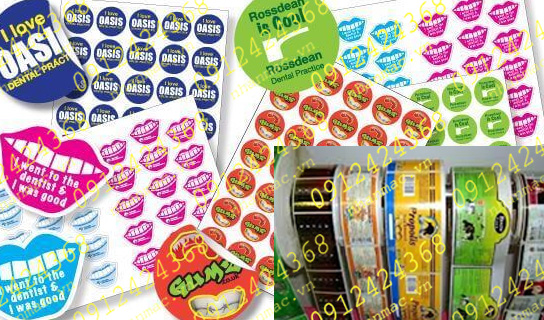 LTN3- Labels nhãn dán tem nhựa - mác giấy in trên vật liệu Decal có nhiều Ư Đ
