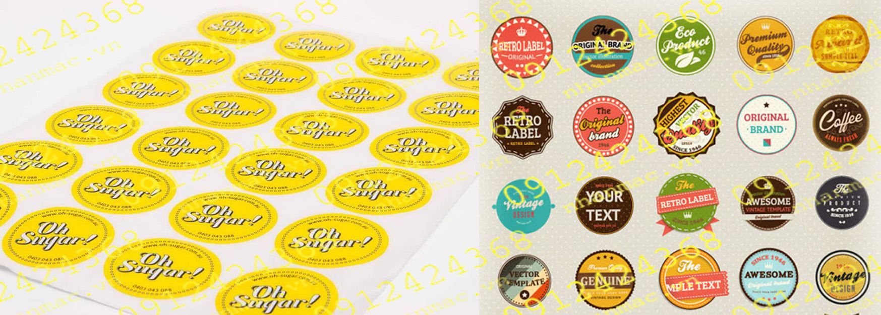 LTN32- Labels nhãn dán tem nhựa - mác giấy in trên vật liệu Decal được Thiên lương SX