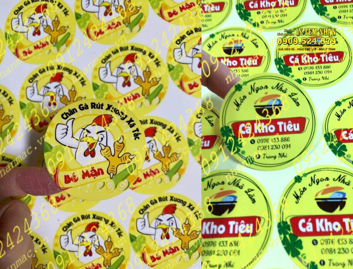 LTN35- Labels nhãn dán tem nhựa - mác giấy in trên vật liệu Decal được Thiên lương KK