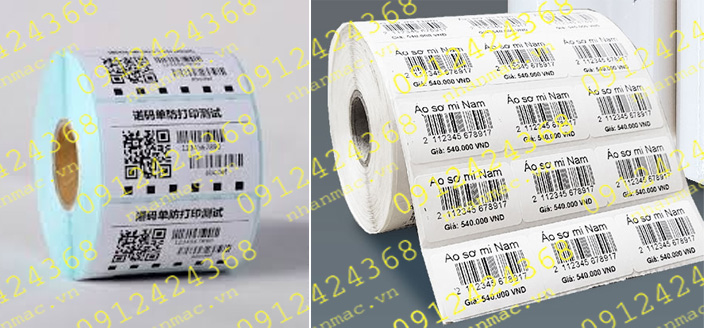 LTN9- Labels nhãn dán tem nhựa - mác giấy in trên vật liệu Decal cảm nhiệt TT