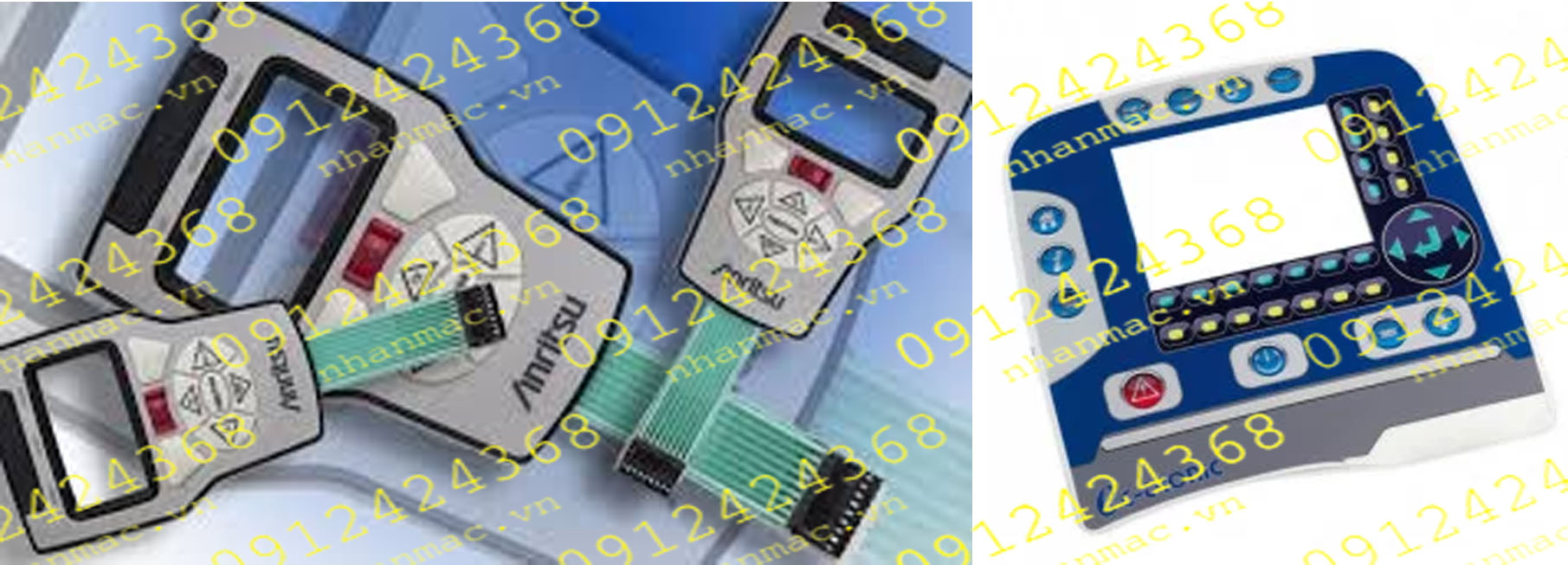 Mn34- Màng nhựa nhấn nút nổi in mực dẫn điện làm bàn phím bấm được sử dụng làm phím bấm  Máy móc nghành y tế