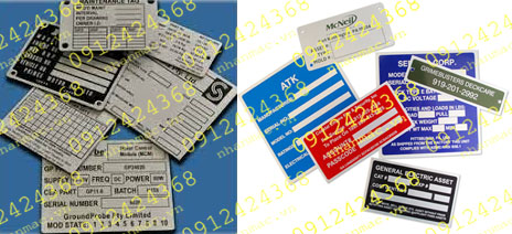 NAM3- Tem nhôm ăn mòn làm nhãn mác tag name plate máy móc thiết bị mang nhiều phong cách