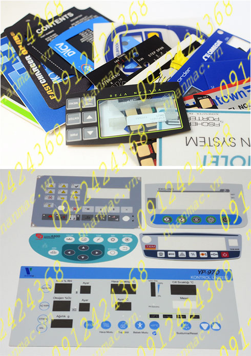 ND11- Tem nhãn mác Decal nhựa nút nhấn nổi làm miếng dán bàn phím bảng điều khiển được sử dụng làm phím bấm Máy chế biến thực phẩm