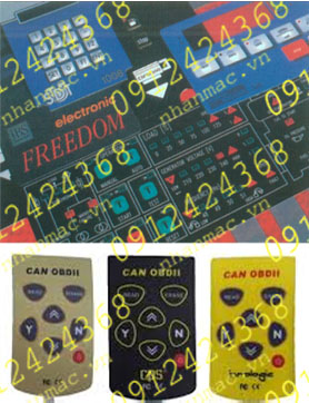 ND9- Tem nhãn mác Decal nhựa nút nhấn nổi làm miếng dán bàn phím bảng điều khiển được sử dụng làm phím bấm nghành sơn