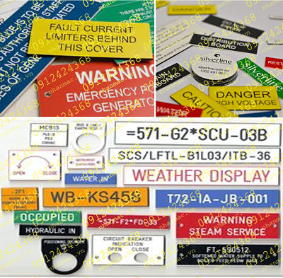 NMC19- Tem nhựa mica làm nhãn mác tag name plate bảng điều khiển tủ điện làmTem nhãn mác mica tủ điện