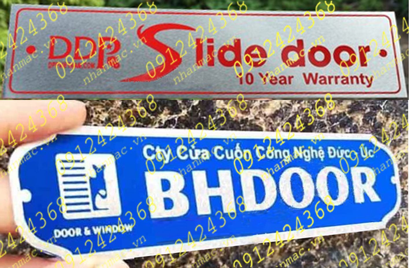 TCTH10- Tem nhãn mác cửa cuốn cửa kính- thủy lực- nhôm hệ tạo dấu ấn riêng biệt cho thương hiệu