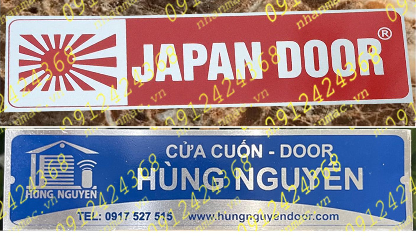TCTH12- Tem nhãn mác cửa cuốn cửa kính- thủy lực- nhôm thể hiện sự chuyên nghiệp của DN