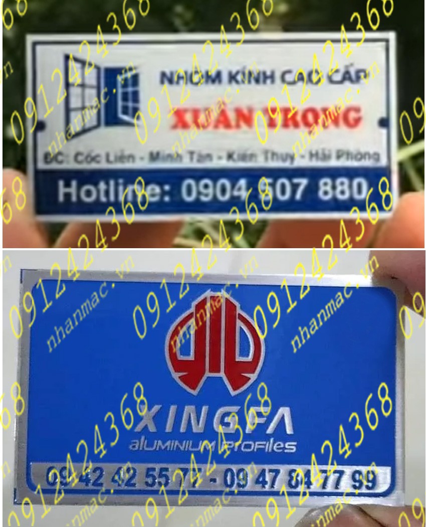 TCTH15- Tem nhãn mác cửa cuốn cửa kính- thủy lực- nhôm hệ bằng chất liệu nhôm tiết kiệm CP