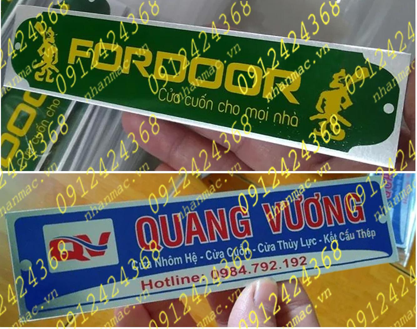 TCTH20- Tem nhãn mác cửa cuốn cửa kính- thủy lực- nhôm hệ in lưới có GT rẻ và CL ổn định