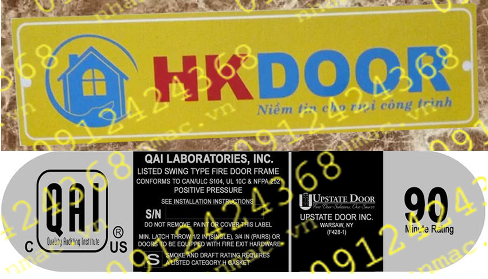 TCTH3- Tem nhãn mác cửa cuốn cửa kính- thủy lực- nhôm hệ giúp người tiêu dùng nhận diện SP