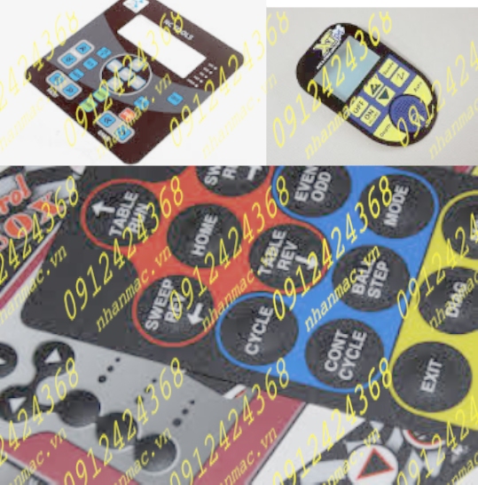 TDCP10- Tấm dán đồ họa che phủ mặt hiển thị phím bấm điều khiển thiết bị tăng cường tính năng và AT