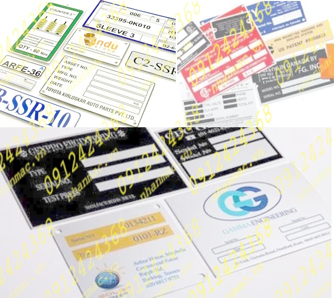 TLNM14- Tem kim loại làm logo nhãn mác máy móc động cơ SD trong mọi ngành CNK