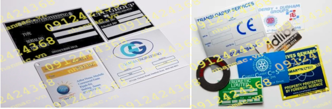 TLNM17- Tem kim loại làm logo nhãn mác máy móc động cơ dùng cho ngành xây dựng