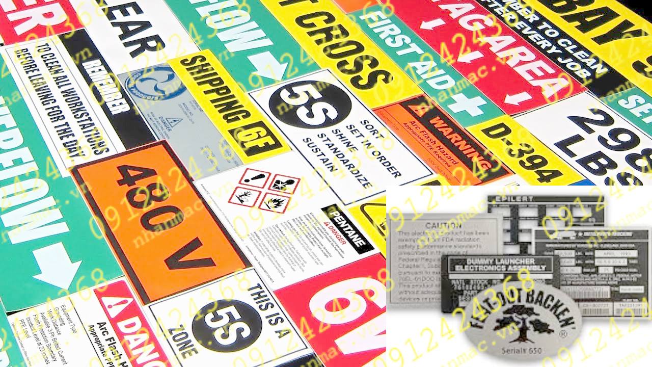 TLNM2- Tem kim loại làm logo nhãn mác máy móc động cơ cung cấp thông tin sản phẩm