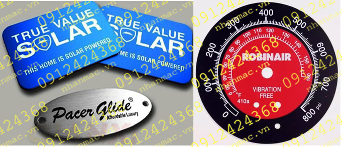 TNBD2- Tem nhãn mác Logo nhôm kim loại in trực tiếp lên bề mặt nhôm