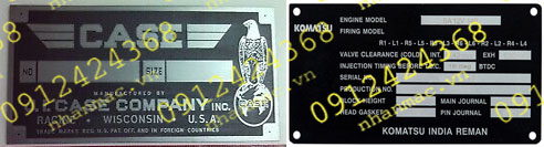 TNK28- Tem nhôm đồng inox kim loại được các nhà sản xuất động cơ mô tơ ứng dụng  làm nhãn mác ghi thông số động cơ