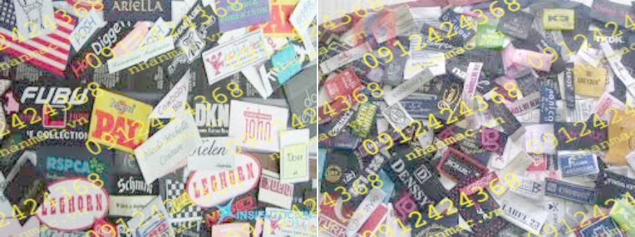 NSLV20  Nhãn Cotton Satin lụa vải in thêu dệt phù hiệu tem mác đồng phục áo quần được in ấn  máy in Plexo